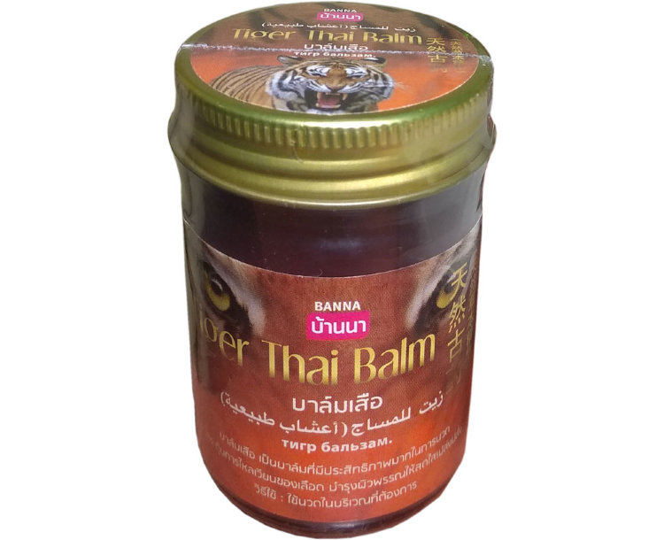 Тайский бальзам для тела Тигр 50 гр, тм Banna
