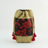 Мешочек лоскутный redrobe 12, лен, мешковина, шелк, 145 мм