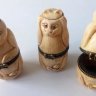 Шкатулки "Три кота" не вижу, не слышу, не говорю, натуральная кость, 7 см